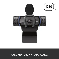 Online Logitech C920S Pro 1080p HD Webcam, Black (960-001257)