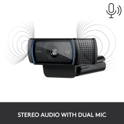 Online Logitech C920S Pro 1080p HD Webcam, Black (960-001257)