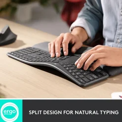 Outlet Logitech ERGO K860 Wireless Keyboard, Graphite (920-009166)