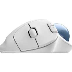 Outlet Logitech Ergo M575S Wireless Ergonomic Optical USB Mouse, Off-White/Blue (910-007028)