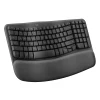 New Logitech Ergo Series Wave Keys Wireless Ergonomic Keyboard, Graphite (920-011898)