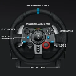 Discount Logitech G G29 Driving Force 941-000110 Gaming Steering Wheel for PS3 & PS4, Cable, Black