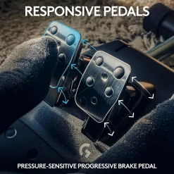 Hot Logitech G G923 TRUEFORCE Sim Racing Wheel and Pedals for PS5, PS4 and PC, Black (941-000147)