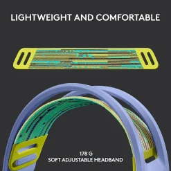 Online Logitech G Series G733 Wireless Over-the-Ear Gaming Headset, (981-000889) Lilac