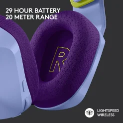 Online Logitech G Series G733 Wireless Over-the-Ear Gaming Headset, (981-000889) Lilac