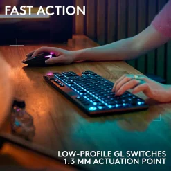 New Logitech G Series G915 X LIGHTSPEED TKL Wireless Clicky Gaming Keyboard, Black (920-012753)