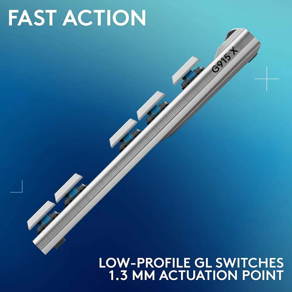 Hot Logitech G Series G915 X LIGHTSPEED TKL Wireless Tactile Gaming Keyboard, White (920-012732)