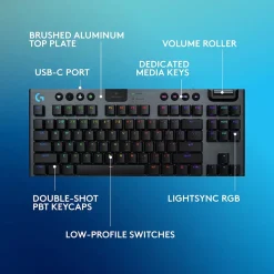 Discount Logitech G Series G915 X LIGHTSPEED TKL Wireless Linear Gaming Keyboard, Black (920-012743)