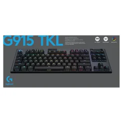 Online Logitech G915 TKL LIGHTSPEED GL Clicky Wireless Gaming RGB Mechanical Keyboard, Black (920-009529)