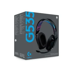 Logitech G535 Wireless Stereo Over-the-Ear Gaming Headset, Black (981-000971)