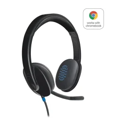 Sale Logitech H540 Computer HD Headset, Over-the-Head, Black (981-000510)