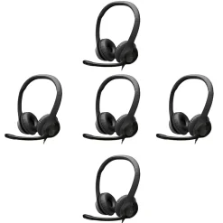 Online Logitech H390 Computer Headset, Over-the-Head, Black, 5/Pack (Logi981-5pk-VB)