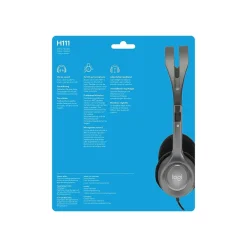 Sale Logitech H111 3.5mm Stereo Computer Headset, On-Ear, Black (981-000612)