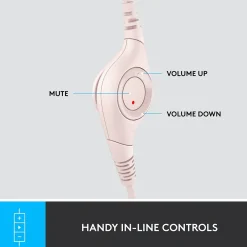 Discount Logitech H390 Noise Canceling Stereo Headset, (981-001280) Rose