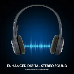 Best Logitech H600 Wireless Computer Headset, Over-the-Head, Black