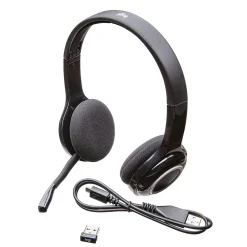 Best Logitech H600 Wireless Computer Headset, Over-the-Head, Black