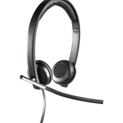 Discount Logitech ® H650e USB Stereo Binaural Headset With Noise Cancelling Microphone