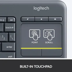 Discount Logitech K400 Plus Wireless Touch Keyboard, Dark Gray (920-007119)