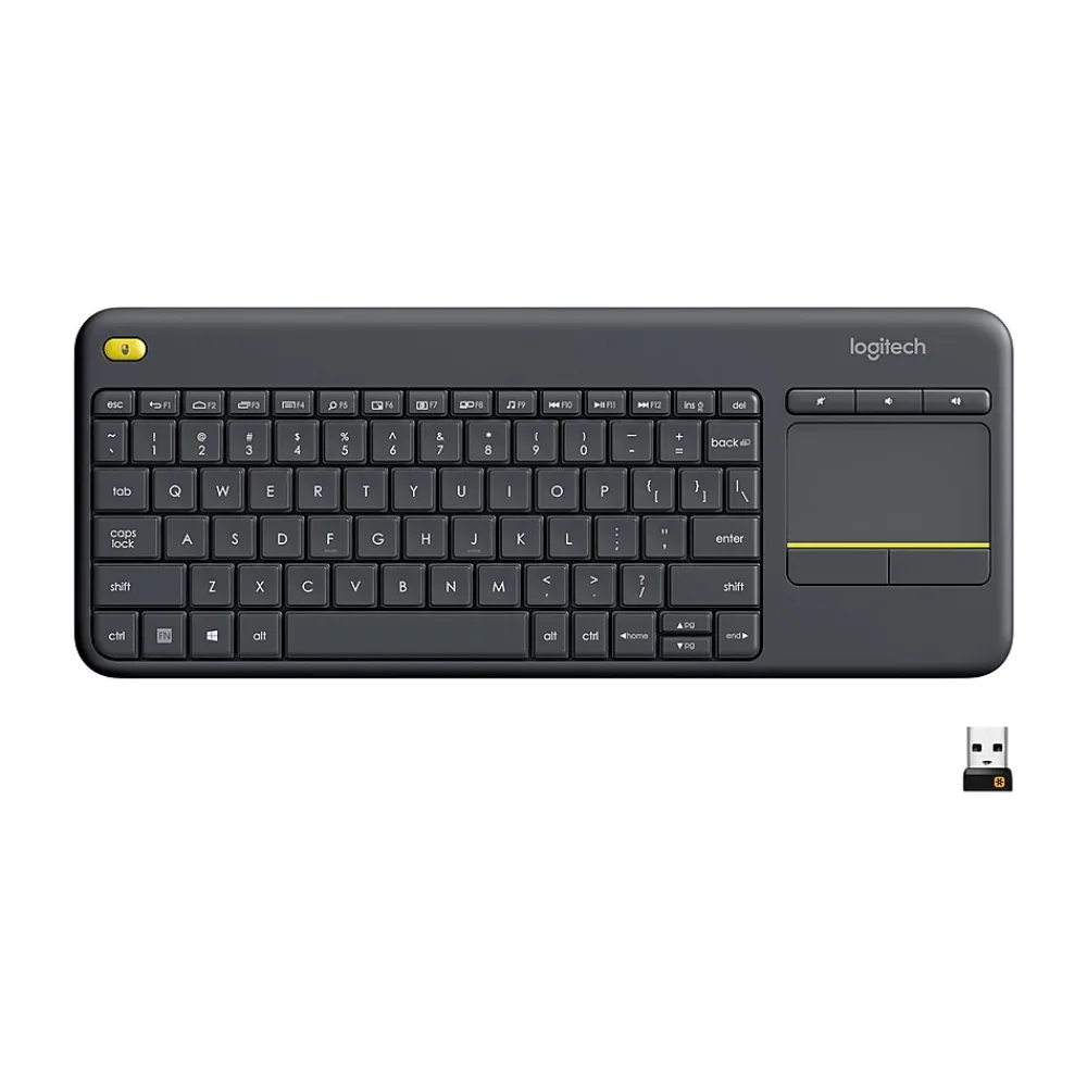 Hot Logitech K400 Plus Wireless Touch Keyboard, Dark Gray (920-007119)
