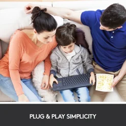 Hot Logitech K400 Plus Wireless Touch Keyboard, Dark Gray (920-007119)