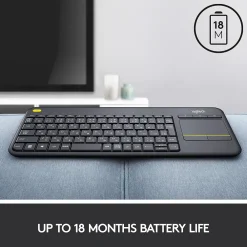 Hot Logitech K400 Plus Wireless Touch Keyboard, Dark Gray (920-007119)