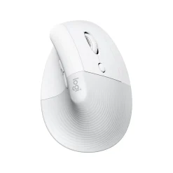 Online Logitech Lift Vertical Ergonomic Wireless Optical Mouse for Mac, (910-006471) White