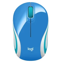 Sale Logitech M187 Advanced Wireless Optical USB Mouse, Palace Blue (910-005360)
