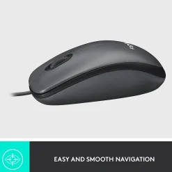 Discount Logitech M100 Ambidextrous Optical USB Mouse, Black (910-001601)