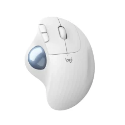 Discount Logitech M575 Ergonomic Wireless Trackball USB Mouse, (910-005868) Off-White