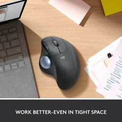 Discount Logitech M575 Ergonomic Wireless Trackball USB Mouse, (910-005868) Off-White