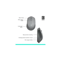 Discount Logitech M330 Silent Plus Wireless Optical USB Mouse, (910-004908) Gray