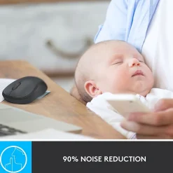 New Logitech M220 Silent Wireless Ambidextrous Optical Mouse, Graphite (910-006127)