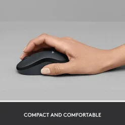 New Logitech M220 Silent Wireless Ambidextrous Optical Mouse, Graphite (910-006127)