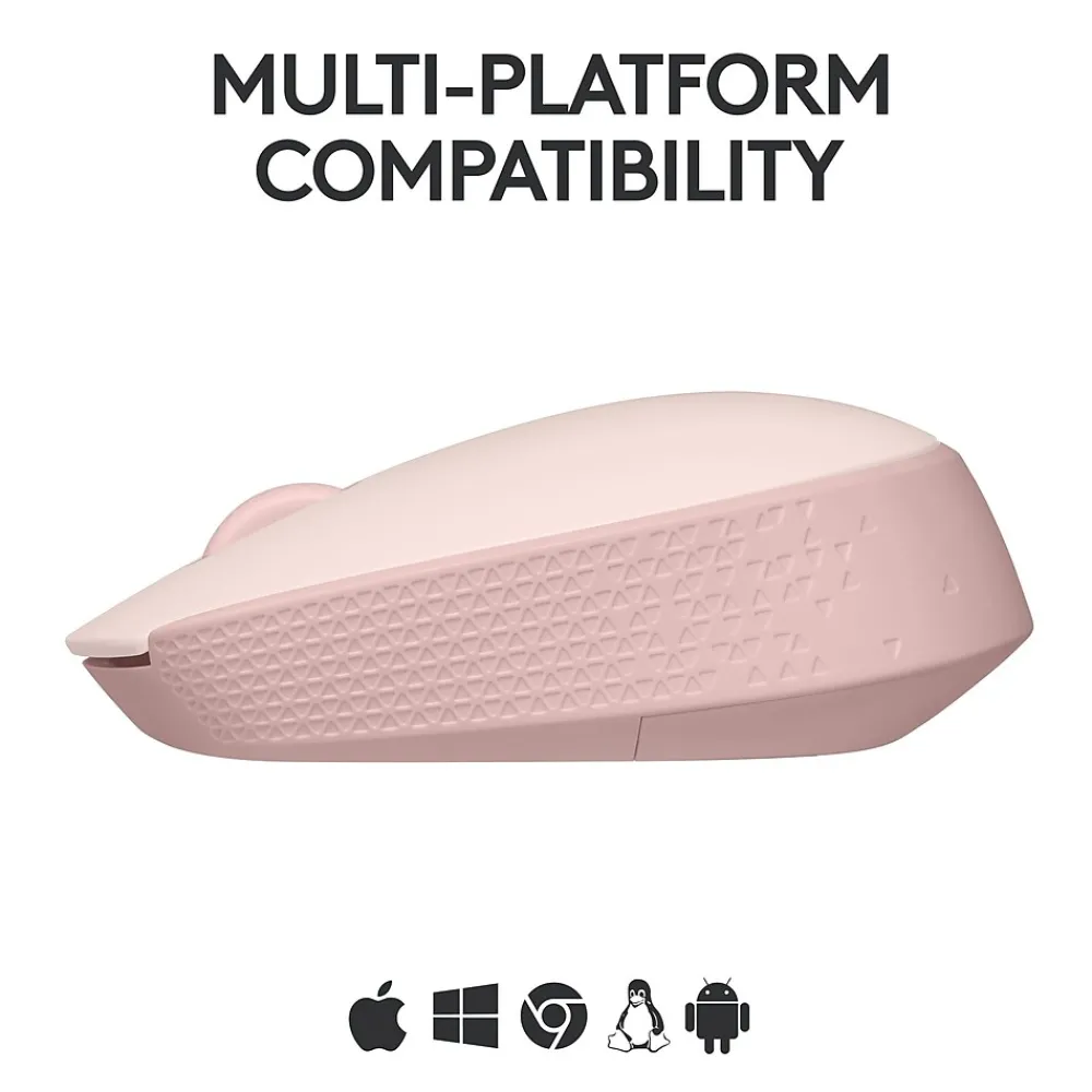 Discount Logitech M170 Wireless Ambidextrous Optical Mouse, Rose (910-006862)