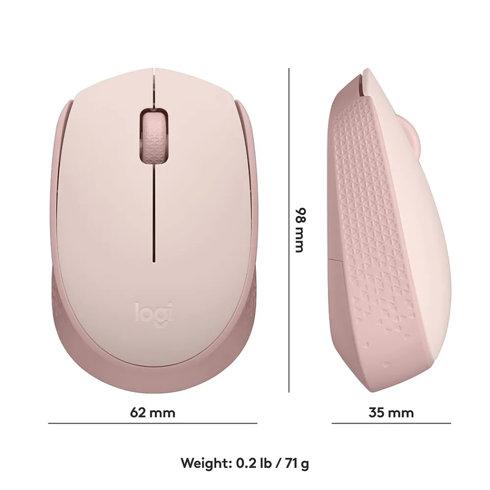 Discount Logitech M170 Wireless Ambidextrous Optical Mouse, Rose (910-006862)