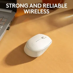 Clearance Logitech M170 Wireless Ambidextrous Optical Mouse, Off-White (910-006864)
