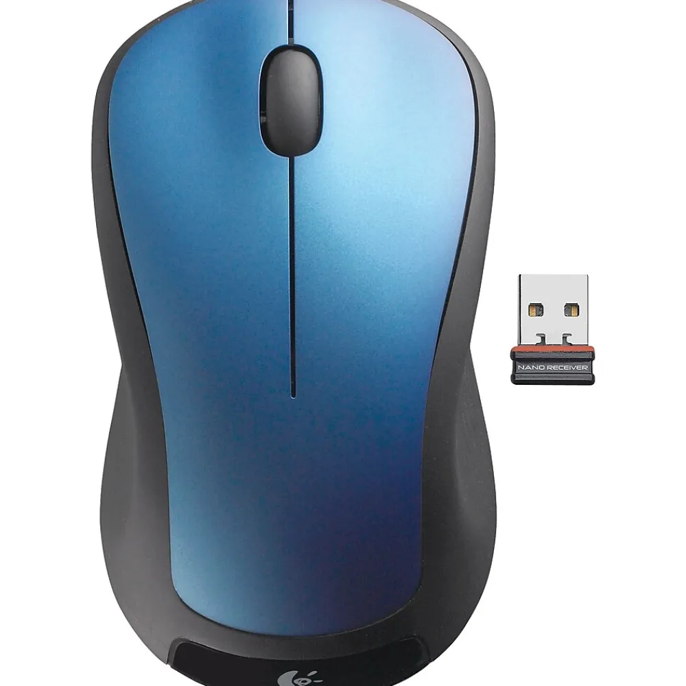 Logitech M310 Wireless Ambidextrous Optical Mouse, Peacock Blue (910-001917)