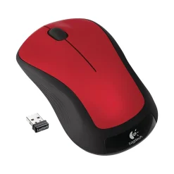 New Logitech M310 Wireless Ambidextrous Optical Mouse, Flame Red Gloss (910-002486)