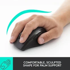 Outlet Logitech Marathon M705 Wireless Ergonomic Optical USB Mouse, Charcoal (910-001935)