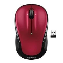 Discount Logitech M325S Wireless Ambidextrous Optical USB Mouse, (910-006830) Red
