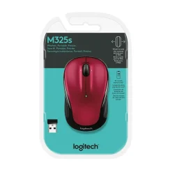 Discount Logitech M325S Wireless Ambidextrous Optical USB Mouse, (910-006830) Red