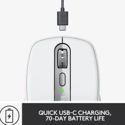 Discount Logitech MX Anywhere 3 for Mac Ergonomic Wireless Laser Mouse, Pale Gray (910-005899)