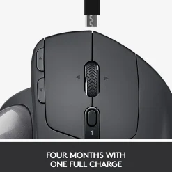 Discount Logitech MX Ergo Plus Wireless Ergonomic Optical 2.4 GHz Mouse, Black (910-005178)