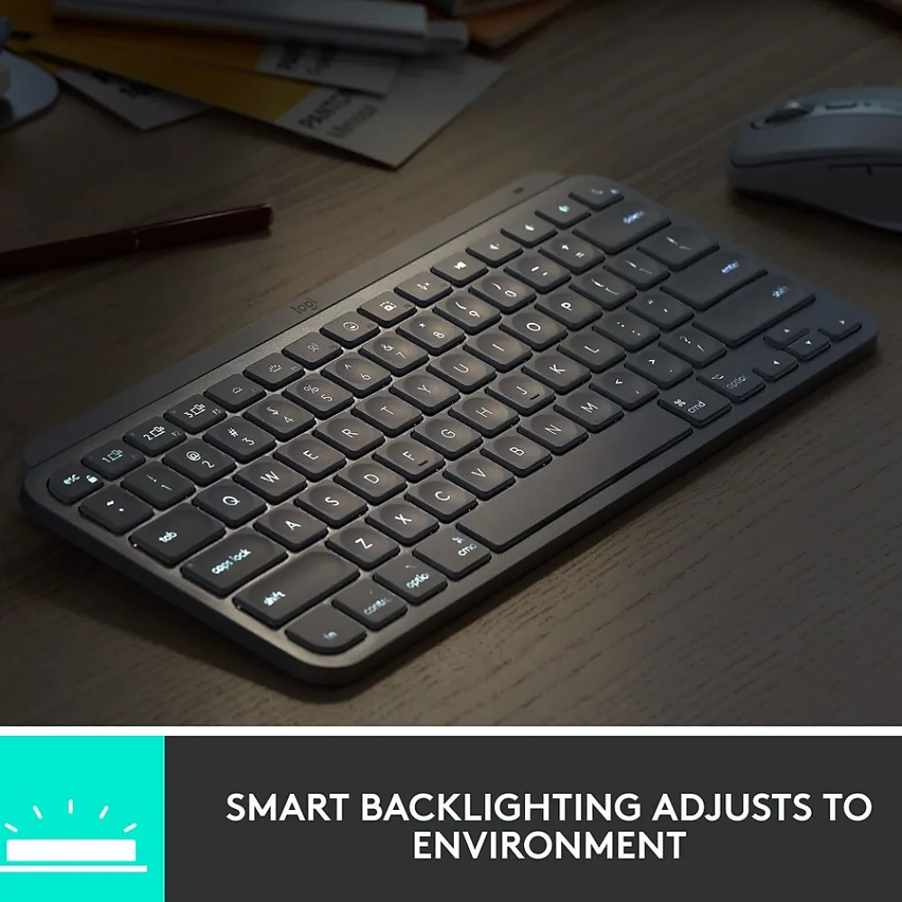 Logitech MX Keys Mini Wireless Ergonomic Keyboard, Rose (920-010474)