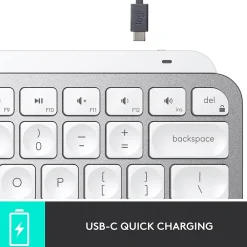 Hot Logitech MX Keys Mini Wireless Ergonomic Keyboard, Pale Gray (920-010473)