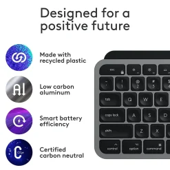 Best Logitech MX Keys S for Mac Wireless Keyboard, Space Gray (920-011621)