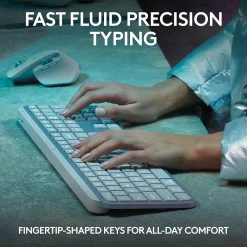 Sale Logitech MX Keys S Wireless Keyboard, Pale Gray (920-011559)