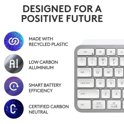 Sale Logitech MX Keys S Wireless Keyboard, Pale Gray (920-011559)