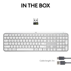Sale Logitech MX Keys S Wireless Keyboard, Pale Gray (920-011559)