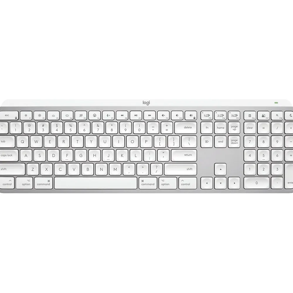 Clearance Logitech MX Keys S Wireless Keyboard, Pale Gray (920-011622)